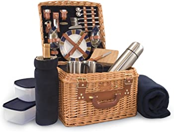 【中古】ピクニック・お出かけのマストアイテム★デラックス　　イングリッシュスタイル　ピクニックバスケット　Picnic Time社 [並行輸入品]｜GoodLifeStore