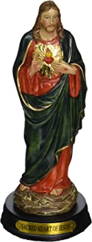 【中古】（非常に良い）Sacred Heart of Jesus 聖像 装飾 イエス像 5インチ