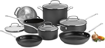 【中古】(未使用品)Cuisinart 635-24?シェフズクラシック ノンスティック加工 11-Piece ブラック 66-11