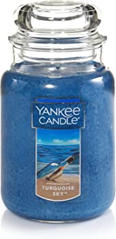 【中古】（非常に良い）Yankee Candleターコイズ空、Fresh Scent Large Jar Candle ブルー 1254029
