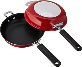 【中古】Cuisinart Frittata ノンスティックソースパン 10インチ レッド