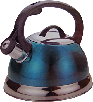 【中古】(非常に良い)2.5 qt 青緑 で やかん を 口笛