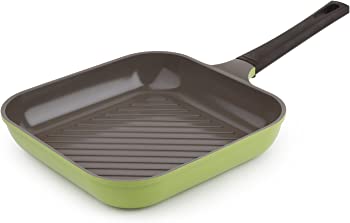 【中古】（人並み外れたに好いたらしい）Neoflam 11 「 陶器 産業フライパン 四角四面 大衆食堂 鍋 、 アヴォカード 緑であること