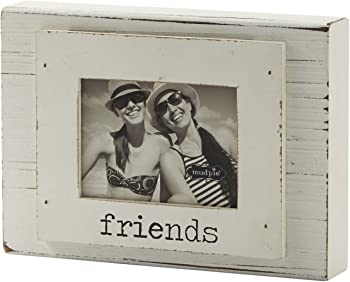 【中古】（非常に良い）Mud Pie Friends Distressed水平木製ブロックフレーム、3?x 4?"｜GoodLifeStore