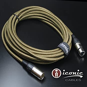 【中古】（非常に良い）7 ピン XLR 20フィート メスからオス 真空チューブマイク 20フィート ケーブル コード ブラウン ツイード｜GoodLifeStore