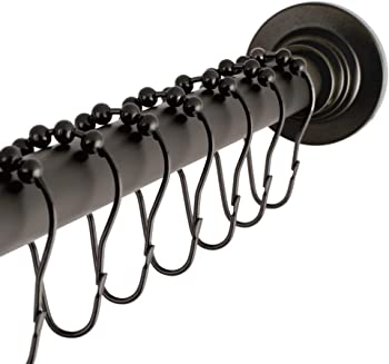 【中古】（非常に良い）Kingston Brass SCC3115 Adjustable Shower Rod & Shower Ring Set, Oil Rubbed Bronze