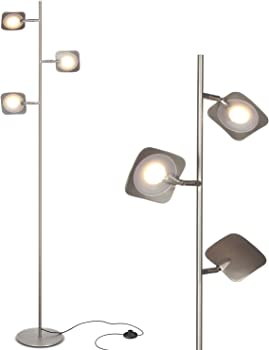【中古】（非常に良い）BrightechツリーLEDフロアランプ???クラシック調整可能な3ライトフロアランプ3-step調光機能タッチスイッチ???高度なLEDテクノロジーfeatu