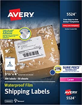 【中古】（非常に良い）White Weatherproof Laser Shipping Labels, 3-1/3 x 4, 300/Pack (並行輸入品)