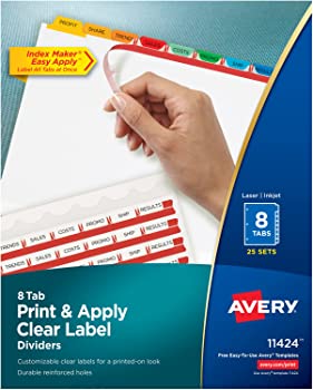 【中古】(未当て嵌める品)Index Maker Divider w/Multicolor Tabs, 8-Tab, Letter, 25 Sets/Box (並行輸入品)
