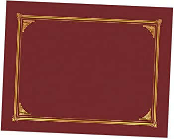 【中古】(未使用品)Certificate/Document Cover, 12-1/2 x 9-3/4, Burgundy, 6/Pack (並行輸入品)