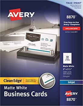 【中古】(未当てはめる品)Inkjet Matte Business Cards, 2 x 3 1/2, White, 10/Sheet, 1000/Box (並行輸入品)