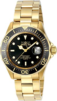 【中古】[インビクタ] 腕時計 プロダイバー40mmステンレススチールゴールドブラックダイヤル705クォーツ 9311 メンズ ゴールド [並行輸入品]