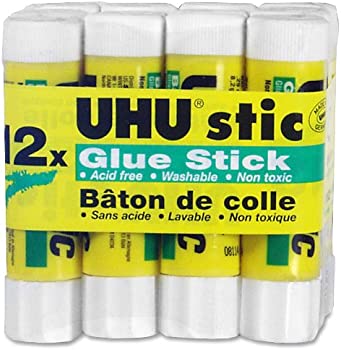【中古】（非常に良い）UHU Stic Permanent Clear Application Glue Stick, .29 oz, 12/Pack (並行輸入品) [並行輸入品]