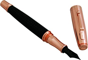 【中古】(未使用品)Monteverde Invincia, Rose Gold with Black Carbon Fiber Fountain Pen (MV40062) 万年筆 (並行輸入品)|GoodLifeStore