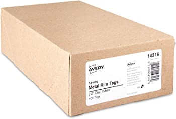 【中古】(未使用品)Metal Rim Marking Tags, Metal/Paper, 2-1/4G? Diameter, White, 500/Box (並行輸入品)