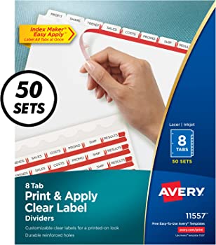 【中古】（人並み外れたに好いたらしい）Index Maker Clear Label Punched Divider, 8-Tab, Letter, White, 50 Sets (並行輸入品) その他-日用品雑貨・文房具・手芸