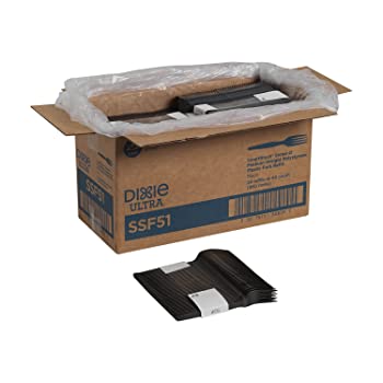【中古】SmartStock Plastic Cutlery Refill, Forks, Black, 24 Packs of 40, 960/Carton (並行輸入品)