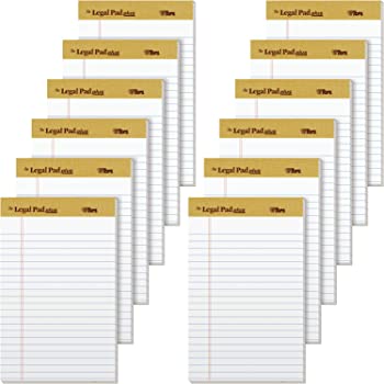 【中古】(未使用品)The Legal Pad Plus Perforated Pads, Jr Legal Rule, 5 x 8, White 50 Sheets, 12/Pk (並行輸入品)｜GoodLifeStore