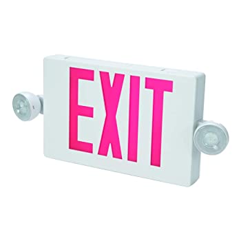 【中古】All-Pro APCH7R, Combo Unit, White Housing, Remote Capacity, Led-Exit, (2) LED Emergency Light Heads, Universal Face Red Letters [並行輸｜GoodLifeStore