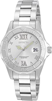 【中古】Invicta Women's 12851 Pro Diver Silver Dial Watch with Crystal Accents｜GoodLifeStore