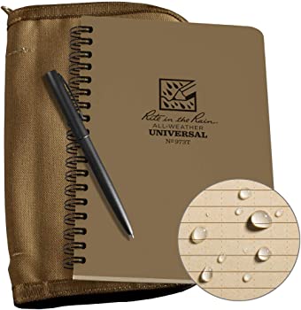 【中古】（人並み外れたに好いたらしい）Rite インチ the Rain サイドスパイラルキット:TanCORDURA?ファブリックカバー、4.625inx 7in、ベージュ万覚え帳、耐候書き込み (No. 973T-KIT)