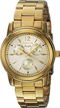 【中古】（非常に良い）インビクタWomen 's ' Angel ' QuartzステンレススチールCasual Watch , Color : gold-toned (モデル: 21691) 28,579円