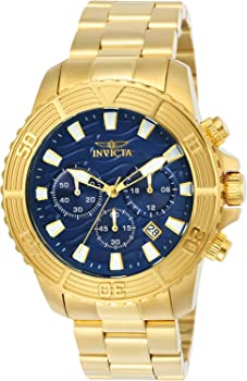 【中古】Invicta Men \u0026apos;s \u0026apos; Pro Diver \u0026apos; Quartzステンレス鋼スチール写真Casual Watch , Color : gold-toned (模範例: 24001)