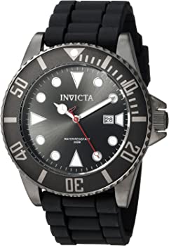 【中古】（非常に良い）Invicta Men   Pro Diver  Quartzステンレススチールand Silicone Diving Watch , Color : Black ( Model : 90305)