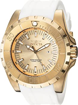 【中古】（人並み外れたに好いたらしい）Invicta Men \u0026apos;s \u0026apos; Pro Diver \u0026apos; Quartzステンレス鋼スチール写真とポリウレタンCasual Watch , Color : White ( Model : 23740)