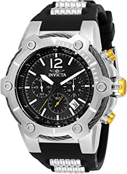 【中古】Invicta Men\u0027s 25472 Bolt Quartz Chronograph Black Dial Watch