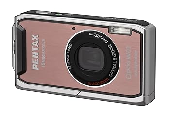 【中古】（人並み外れたに好いたらしい）Pentax Optio W60 10MP 雨合羽デジタル写真機 5倍光学望遠レンズと2.5inLCD(サクラ色)