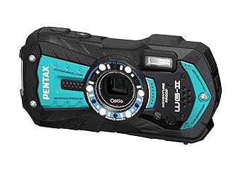 【中古】PENTAX 雨合羽デジタル写真機 Optio WG-2 (シャイニーブルー) 約1600万絵素 CALS流行り物 OPTIOWG-2SB