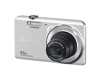 【中古】（人並み外れたに好いたらしい）CASIO デジタル写真機 EXILIM EX-ZS28SR 広角26粍 光学6倍望遠レンズ 割り増し金オート 1610万絵素 しろがね色