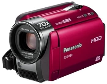 【中古】（非常に良い）パナソニック SD/HDDビデオカメラ レッド SDR-H80-R