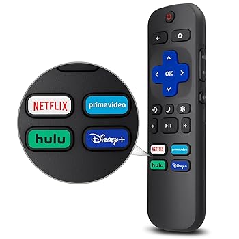 【中古】(非常に良い)すべてのRoku TV専用交換用リモコン。TCL Roku/Hisense Roku/Onn RokuシリーズのスマートTVに対応(Roku StickとBoxには対応していません)。