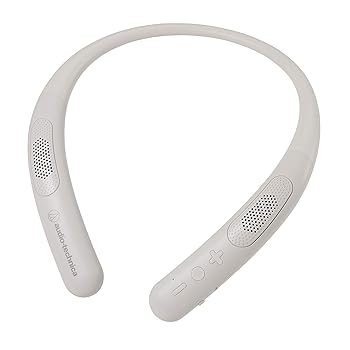 【中古】(非常に良い)オーディオテクニカ AT-NSP300BT ワイヤレスネックスピーカー Bluetooth5.0/本体約75g軽量設計/連続再生約13時間/microSDメモリーカード対応|GoodLifeStore