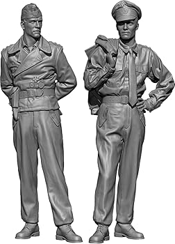 【中古】エイチスリーモデル 1/48 ドイツ 戦車兵セット 前線視察 2体入 レジンキット HS48068|GoodLifeStore
