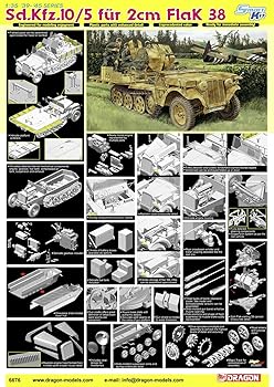 【中古】ドラゴン 1/35 2cm対空砲搭載 1tハーフトラック Sd.Kfz.10/5 スマートキット プラモデル｜GoodLifeStore