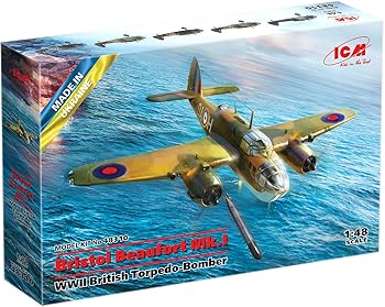 【中古】アイシーエム ICM 1/48 第二次世界大戦 イギリス空軍 ブリストルボーフォートMk.I 迎撃機 プラモデル 48310｜GoodLifeStore