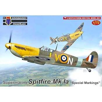【中古】(非常に良い)KPモデル 1/72 イギリス空軍 スピットファイア Mk.Ia スペシャルマーキング プラモデル KPM0276 成型色|GoodLifeStore