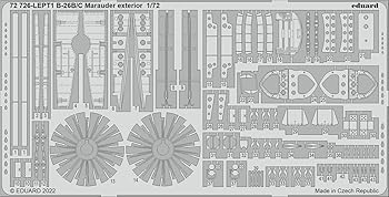 【中古】エデュアルド 1/72 マーティン B-26B/C マローダー 外装エッチングパーツ (ハセガワ用) プラモデル用パーツ EDU72726｜GoodLifeStore