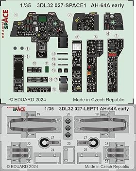 【中古】エデュアルド(Eduard) 1/35 スペース AH-64A 初期 内装3Dデカール・エッチングパーツセット (トランぺッター用) プラモデル用デカール EDU3DL320|GoodLifeStore