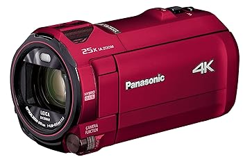【中古】パナソニック 4K テレビカメラ 64GB 光学20倍望遠レンズ アーバンレッド HC-VX992MS-R