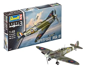 【中古】(非常に良い)ドイツレベル 1/48 スピットファイア MK.II プラモデル