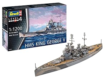 【中古】(非常に良い)ドイツレベル 1/1200 イギリス海軍 HMS キングジョージ5世 プラモデル 05161