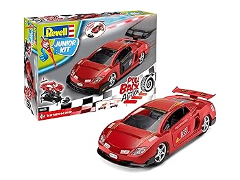【中古】(非常に良い)ドイツレベル 1/20 ジュニアキットシリーズ プルバック レーシングカー レッド 色分け済みプラモデル 00835
