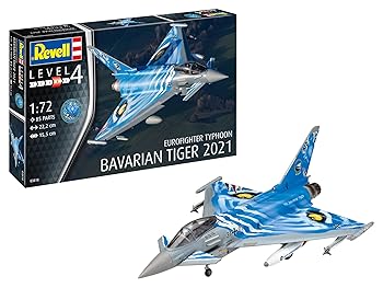 【中古】(非常に良い)ドイツレベル 1/72 ドイツ空軍 ユーロファイタータイフーン バイエルンタイガー2021 プラモデル 03818 成型色