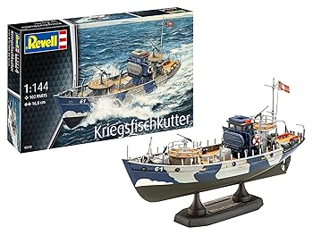 【中古】(非常に良い)ドイツレベル 1/144 WW2 ドイツ 戦闘漁船 プラモデル 05242 (船)｜GoodLifeStore