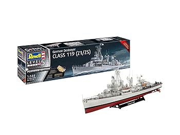 【中古】ドイツレベル(Revell) 1/144 ドイツ軍 駆逐艦クラス119(Z1/Z5) プラモデル 05179 成型色｜GoodLifeStore