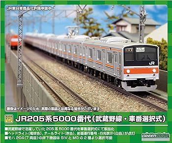 【中古】(非常に良い)グリーンマックス Nゲージ JR205系5000番代 (武蔵野線・車番選択式)8両編成セット (動力付き) 31695 鉄道模型 電車